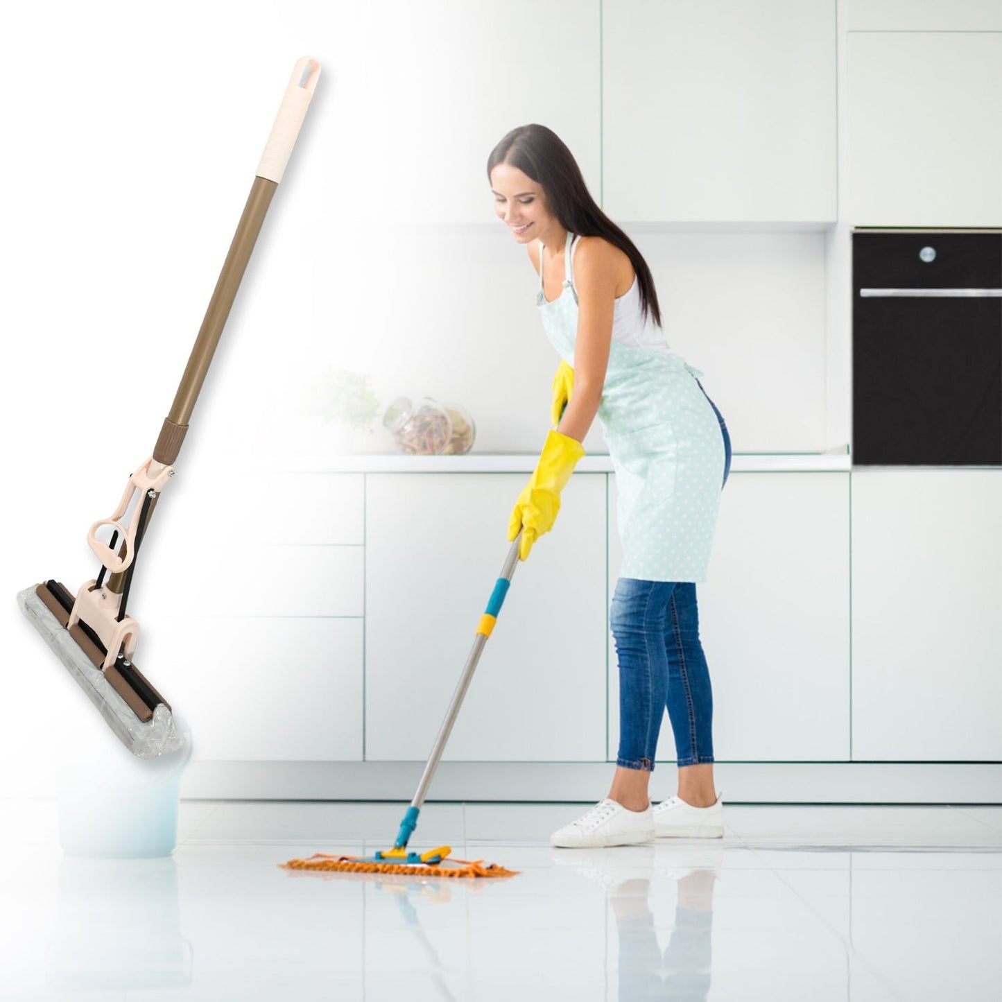 Sponge Mop Super absorbent Sponge-head-self-cleaning miracle-mop signaturekarts
