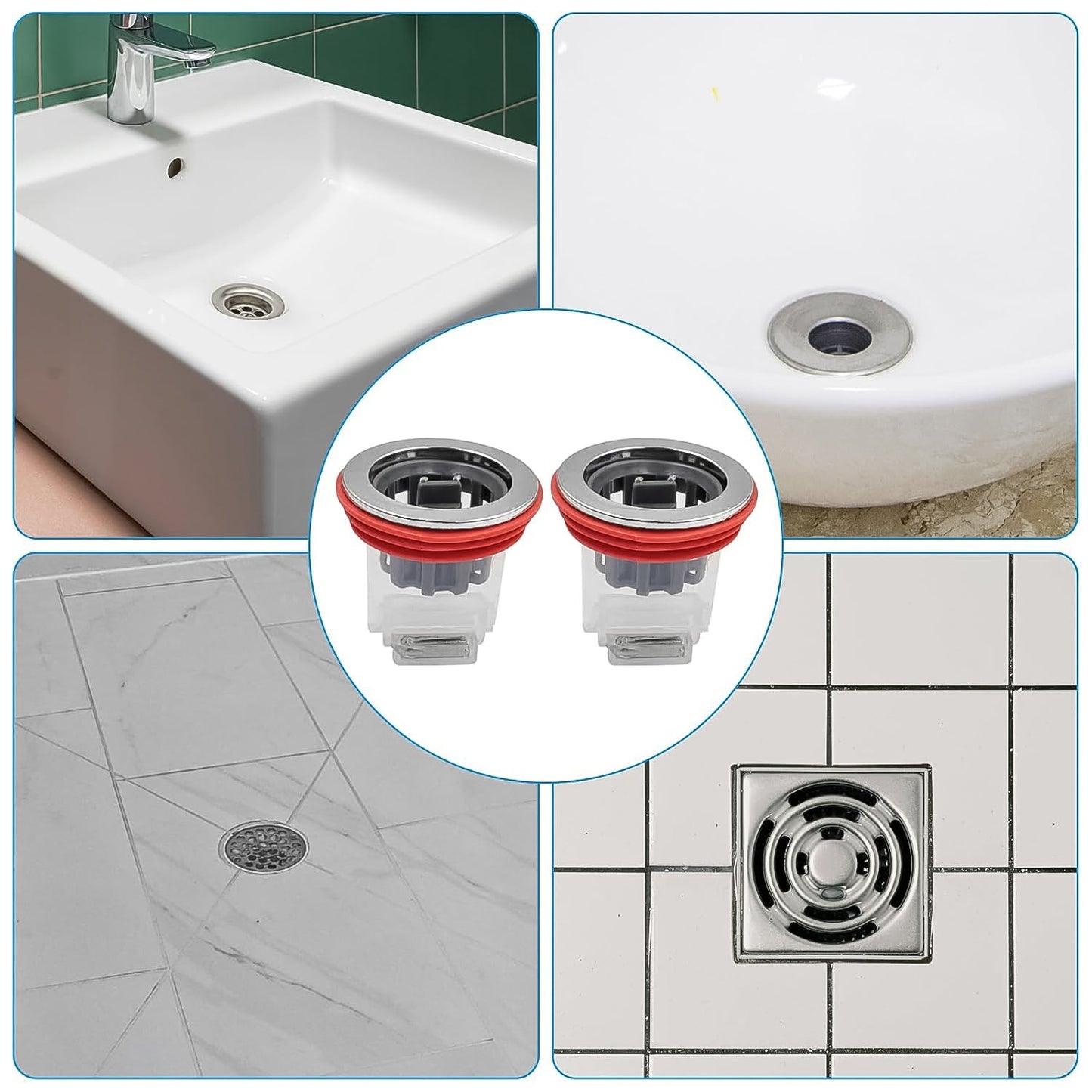 Plastic Odour Proof Floor Drain Sink Drain for Toilet Bathroom Kitchen (1 Pc) Signature kart