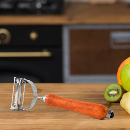 Vegetable and Fruit Peeler with Wooden Handle (1 Pc) Signature kart