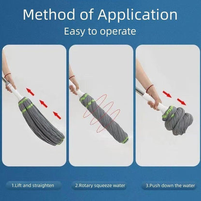 Squeeze Twist Mop Self Wringing Mop, Stainless Steel Handle (1 Pc) Signature kart