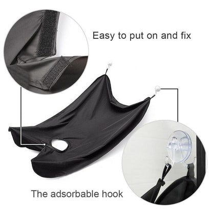Black Beard Apron Hair Clippings Catcher Grooming Bib signaturekarts