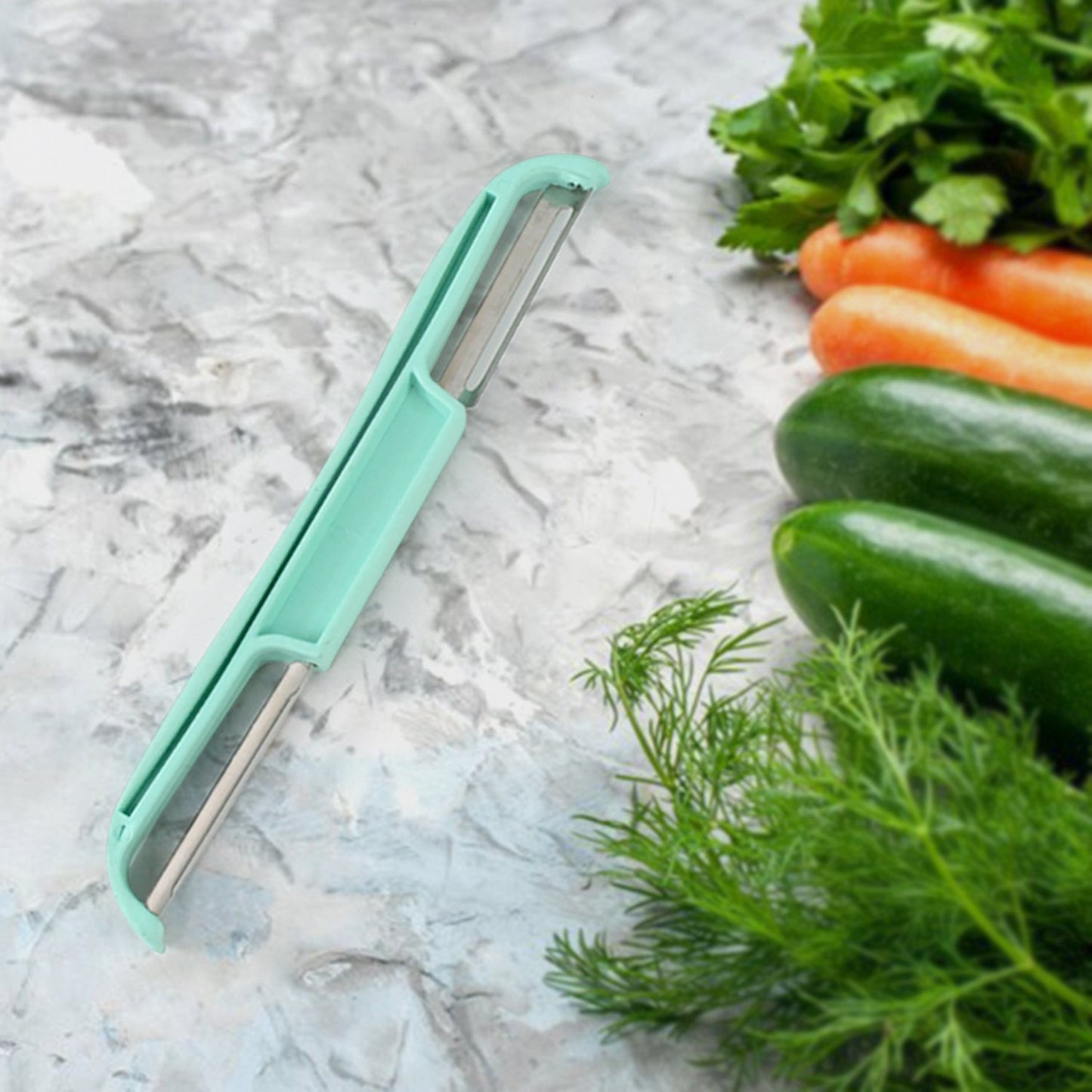 Double Side Potato Peeler Stainless Steel Peeler Cutter (1 Pc) Signature kart