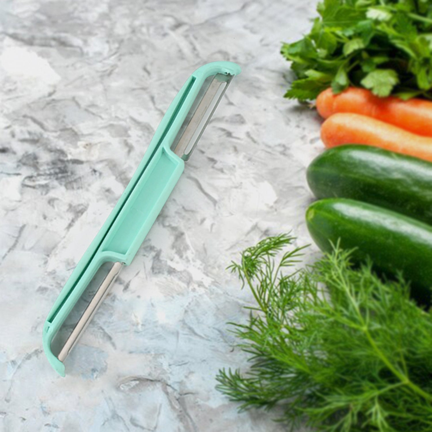Double Side Potato Peeler Stainless Steel Peeler Cutter (1 Pc) Signature kart