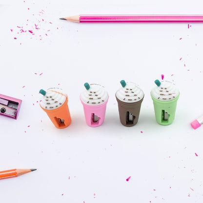 2In1 3D Cute Coffee Or Ice cream Shape sharpner Like Rotary Manual Pencil Sharpener for Kids  Ice Cream Style Office School Supplies, Back to School Gift for Students,Kids Educational Stationary kit, B'Day Return Gift (1 Pc) signaturekarts