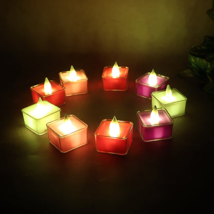 LED Flameless Decorative Tealight Candles - (9 Pc / Set) signaturekarts