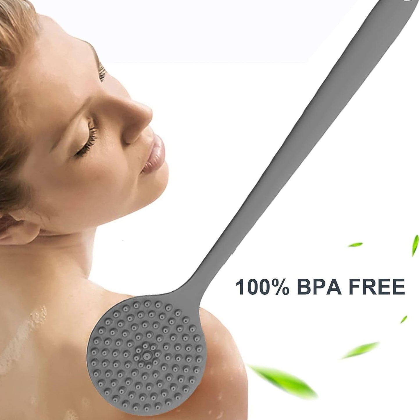 Silicone Back Scrubber Brush with Long Handle (1 Pc) Signature Kart