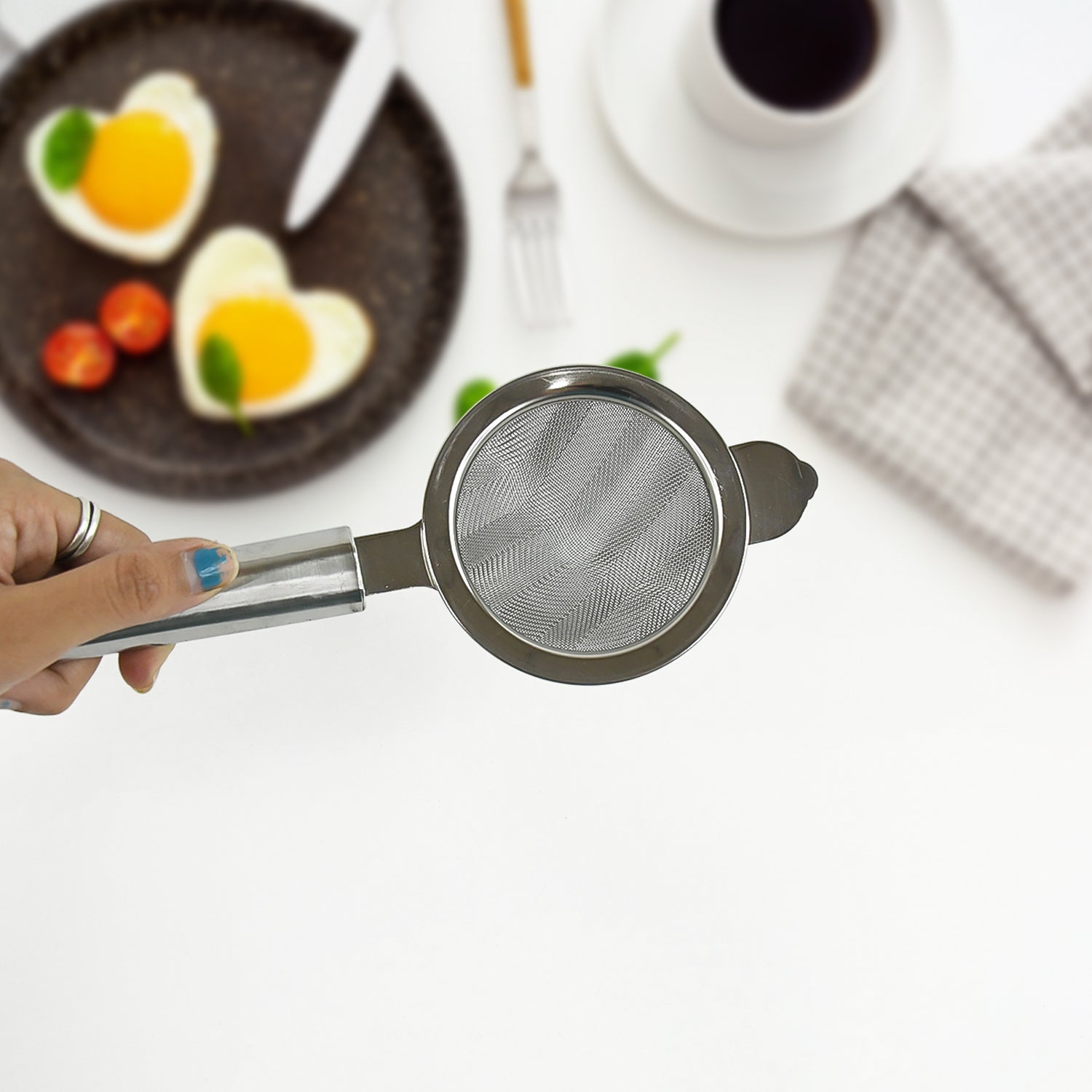 Apex Premium Conical Tea Strainer with Pipe Handle Signature Kart