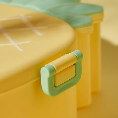 Kids Lunch Box Cute Pineapple Shaped Bento Box with Fork Spoon  Office Lunch Box (1 Pc ) signaturekarts