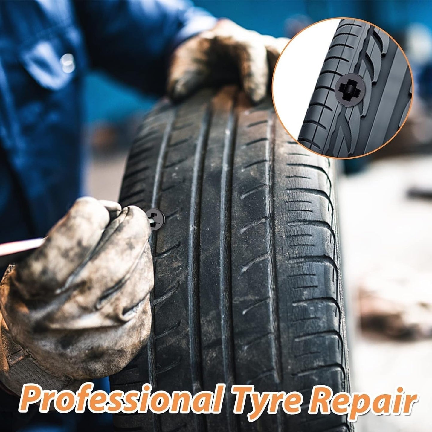 Tire Repair Rubber Nail Car Tire Repair Nails Tire Repair Rubber Screws, (10 Pcs Set) Signaturekarts