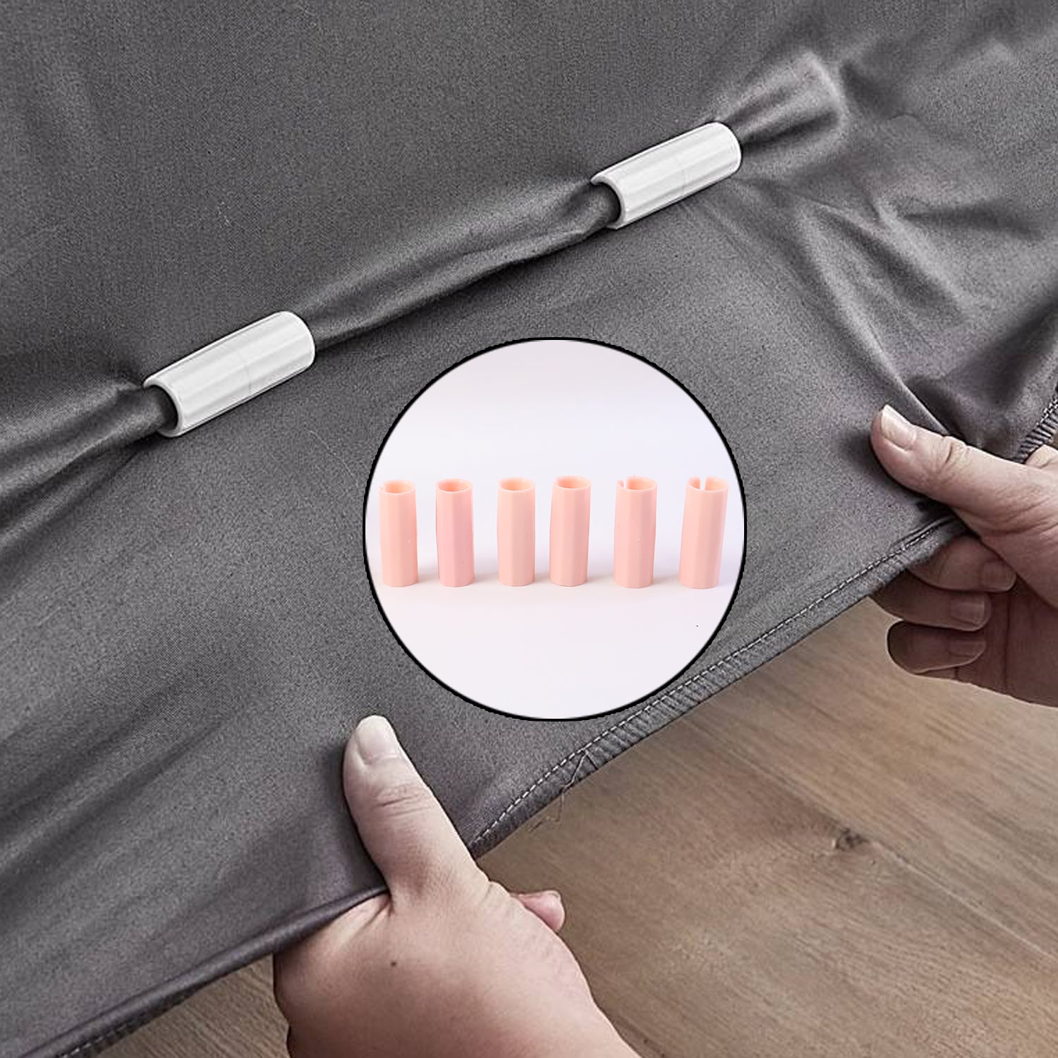 Universal Bed Sheet Holder Clip Set (Pack of 6) signaturekarts