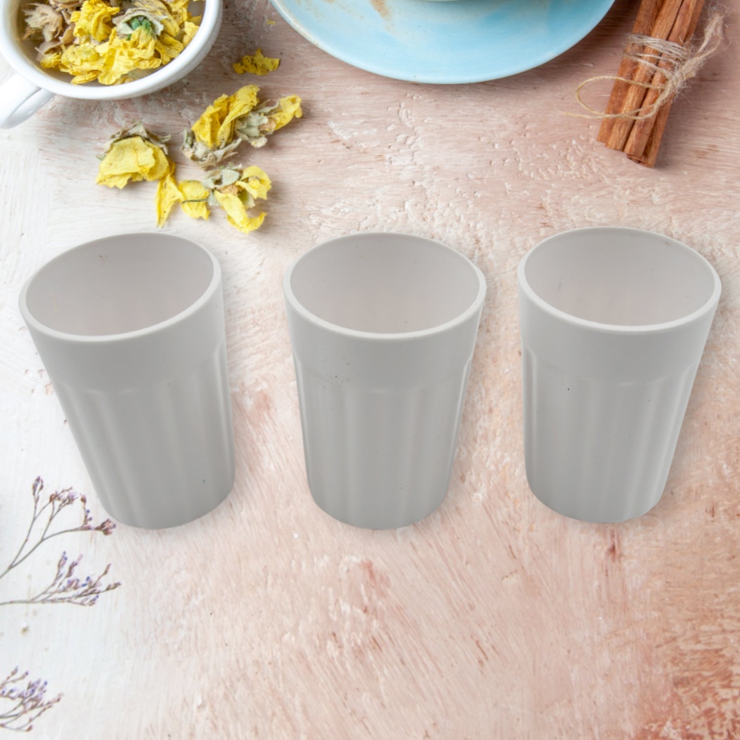 Small Plastic Coffee / Tea Cups Reusable Plastic Cup Mug(3 Pcs Set) signaturekarts