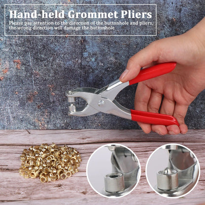 Grommet Setting Tool with 25 PCS Gold Eyelets Grommets Steel Hole Punch signaturekarts