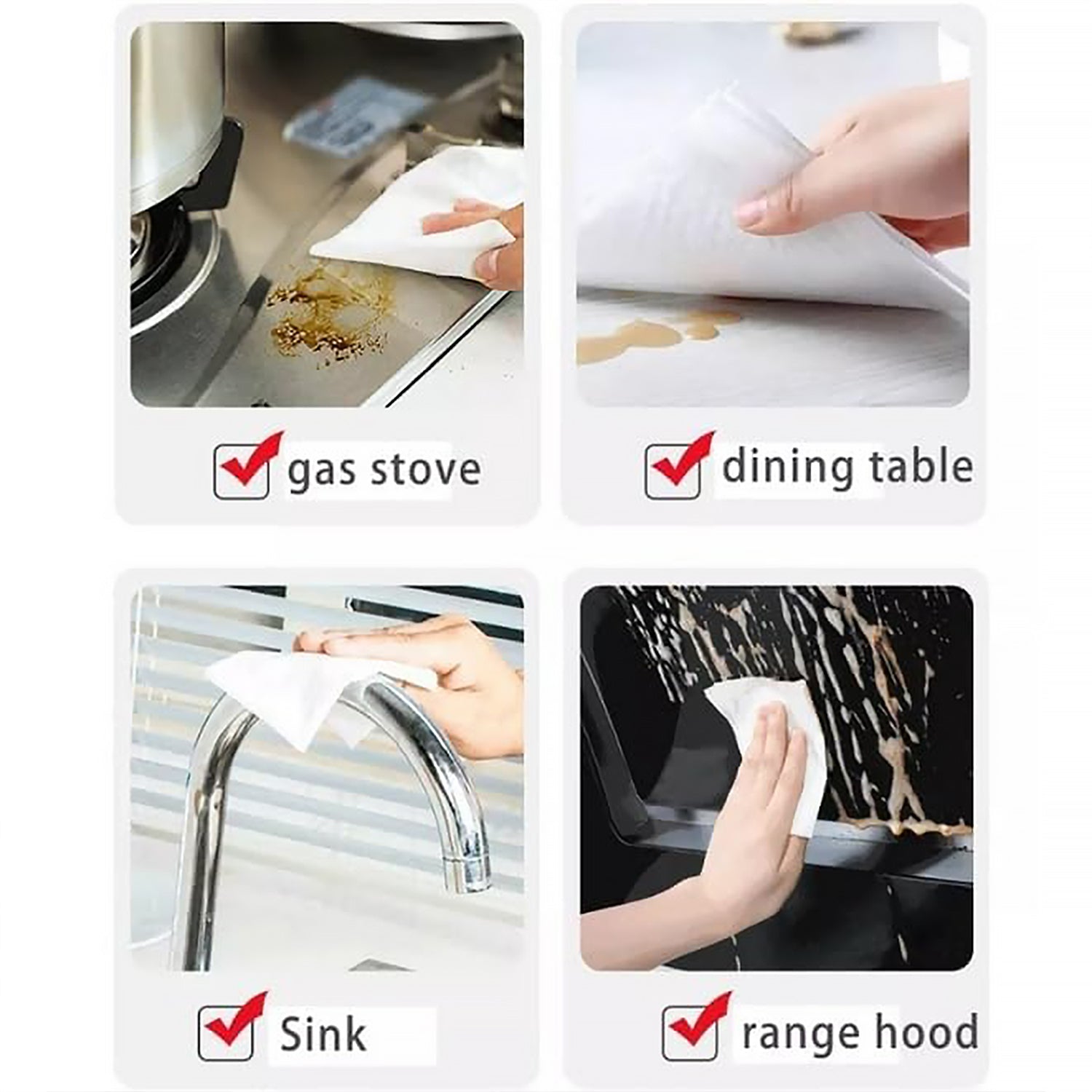 Strong Decontamination Kitchen Cleaning Wet Wipes for Grease & Glass (80 Pcs) signaturekarts