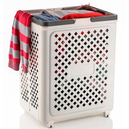 Large Foldable Laundry Basket with Wheels Signature Kart