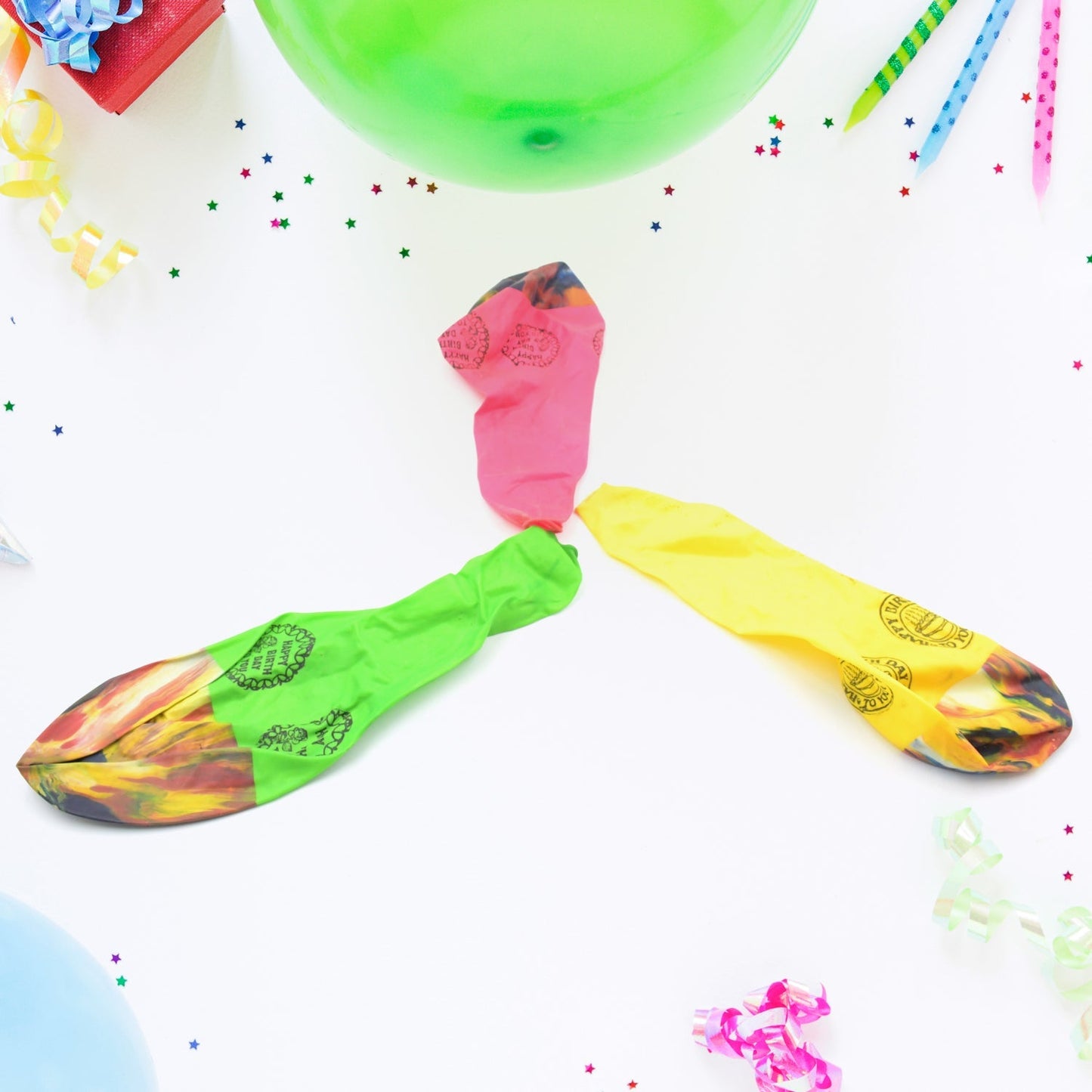Big Size Balloons Kinds of Rainbow Party Latex Balloons (3 Pcs Set signaturekarts