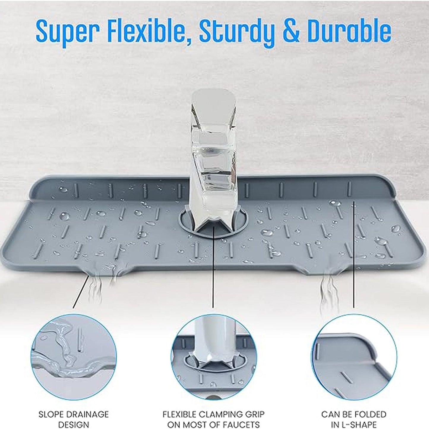 Silicone Sink Faucet Pad / Mat (1 Pc / 33x12 Cm) Signaturekarts