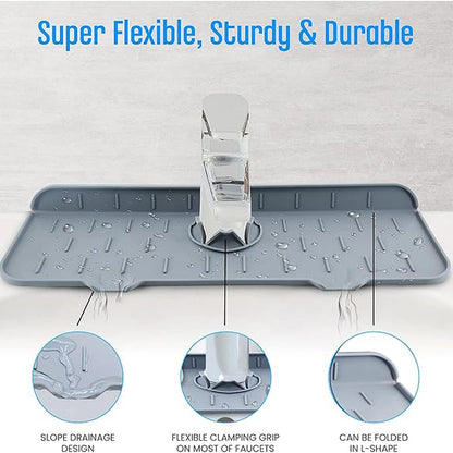 Silicone Sink Faucet Pad / Mat (1 Pc / 33x12 Cm) Signaturekarts