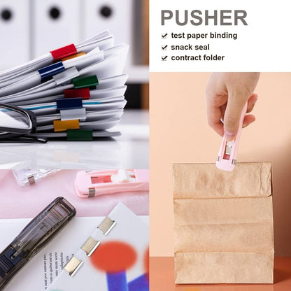 Portable Paper Clamp With 8 Pcs Clip Dispenser Handheld Paper Fast Clam (1 Set) Signaturekarts