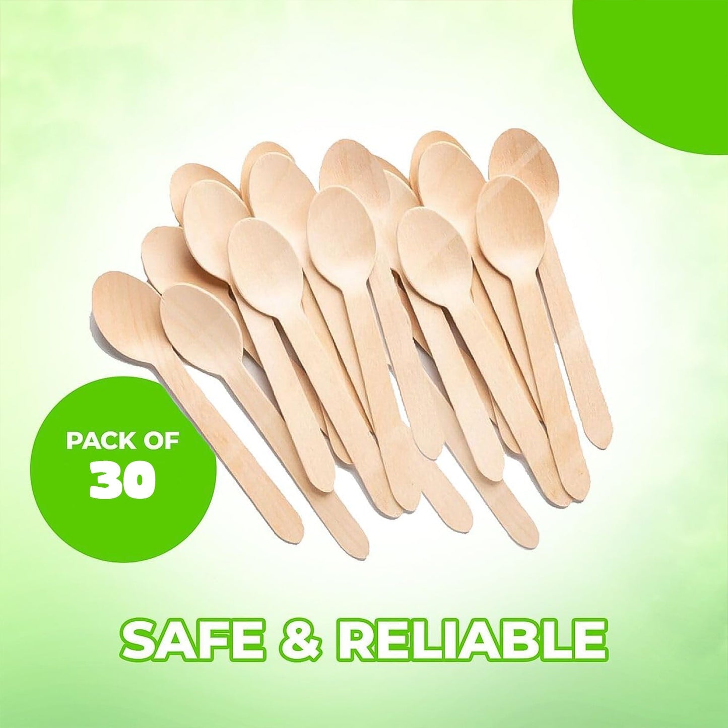 160mm Wooden Spoon – 30 Pcs Pack signaturekarts
