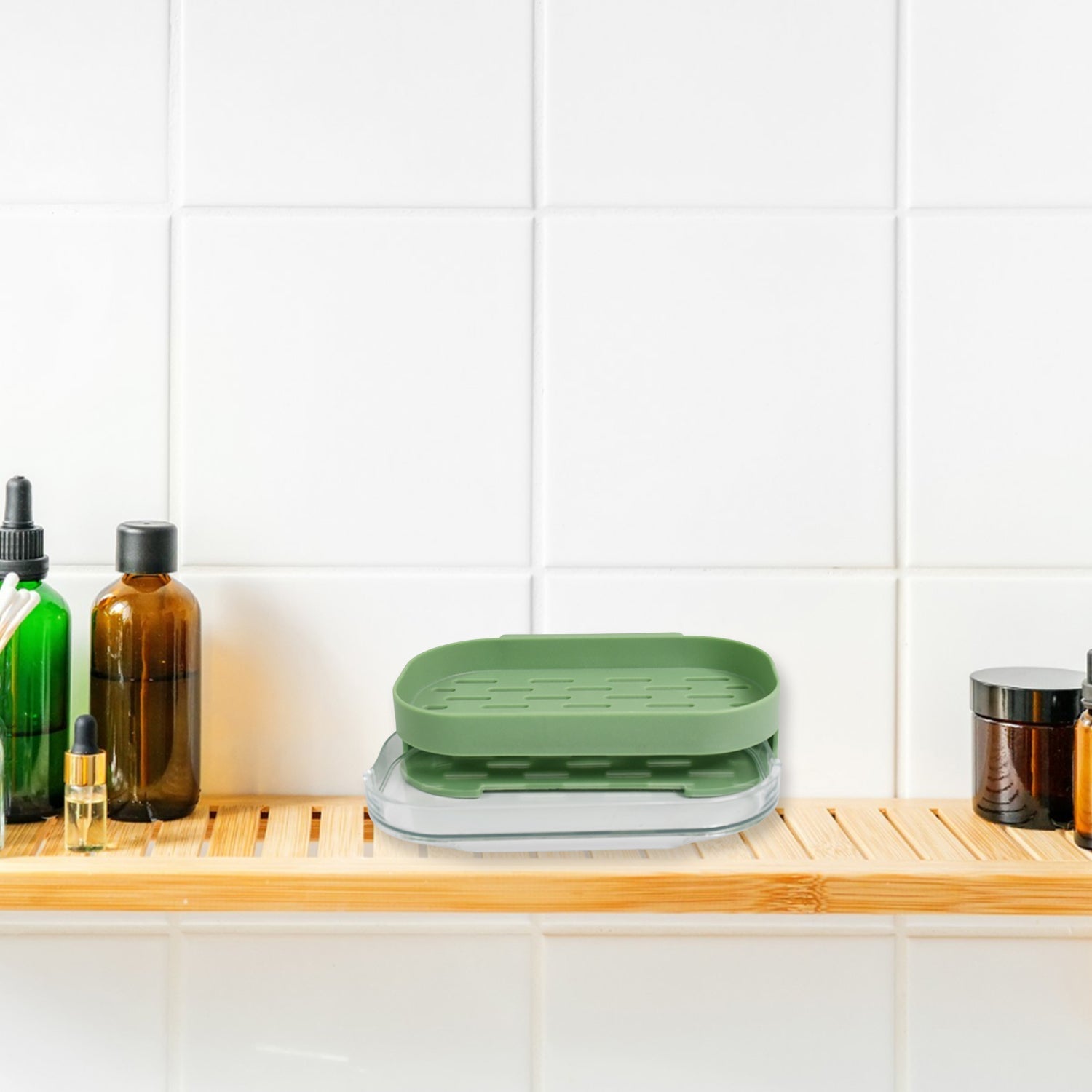 Dish Brush Set with Handle, Replacement Heads, Drain Tray in Kitchen (9 Pcs Set) Signaturekarts