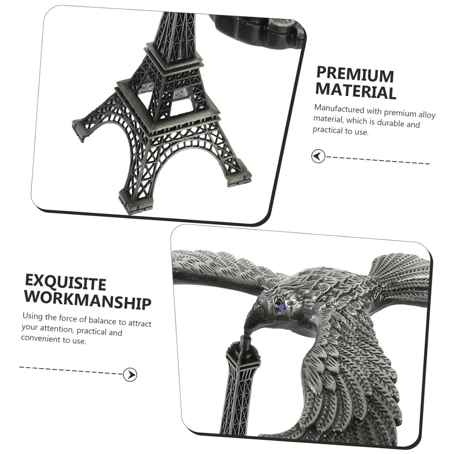 Balancing Bird Metal Eiffel Tower Statue Balance Eagle Toy (1 Set) Signaturekarts