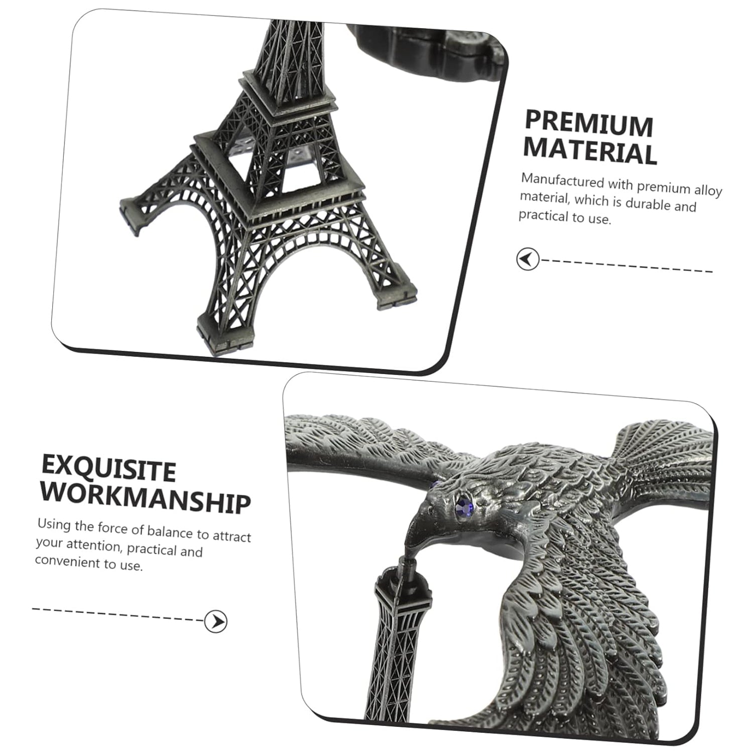 Balancing Bird Metal Eiffel Tower Statue Balance Eagle Toy (1 Set) Signaturekarts
