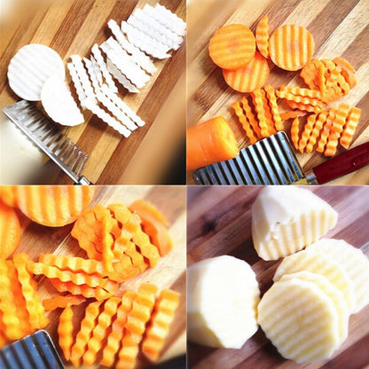 Stainless Steel Crinkle Cutter Knife for Salad and Vegetables Your Brand