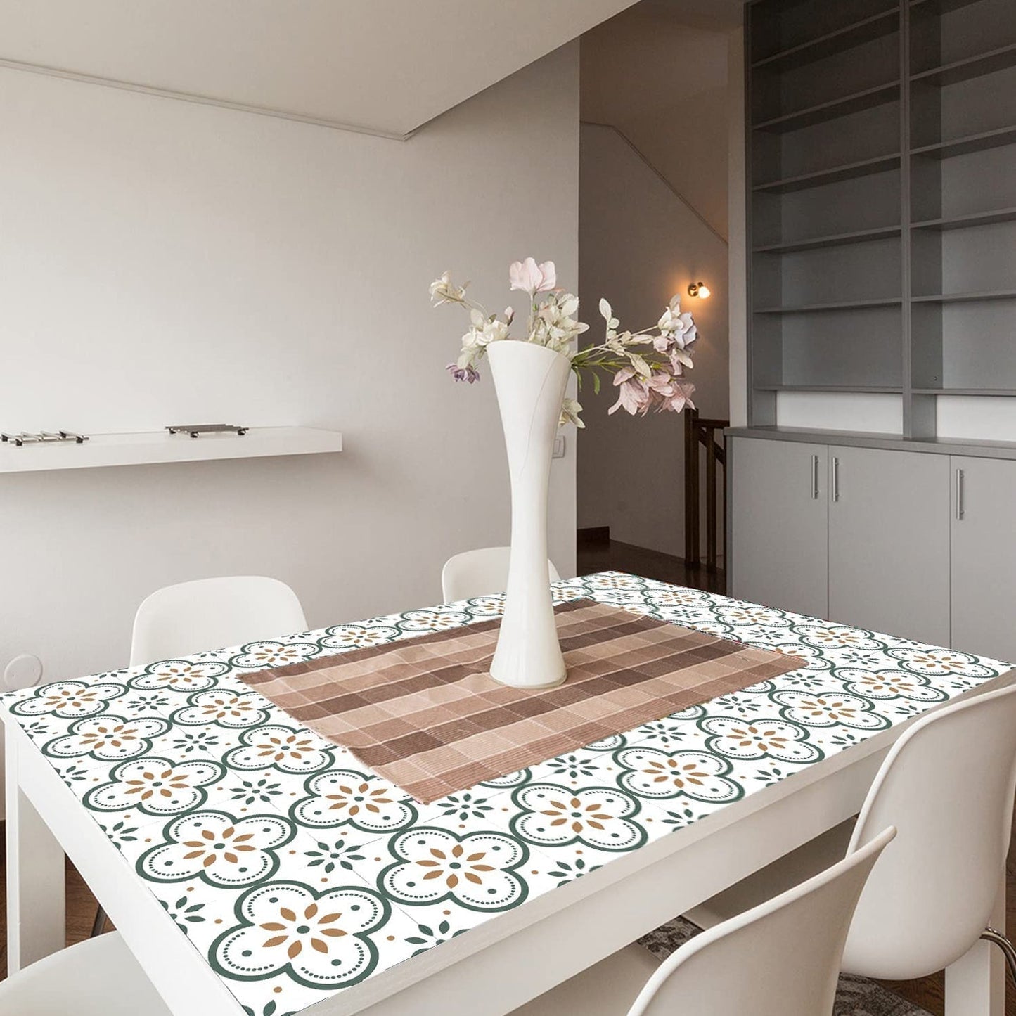 Peel & Stick 8×8 Inch Floor Tiles for Kitchen & Bathroom (10 Pc Set) signaturekarts