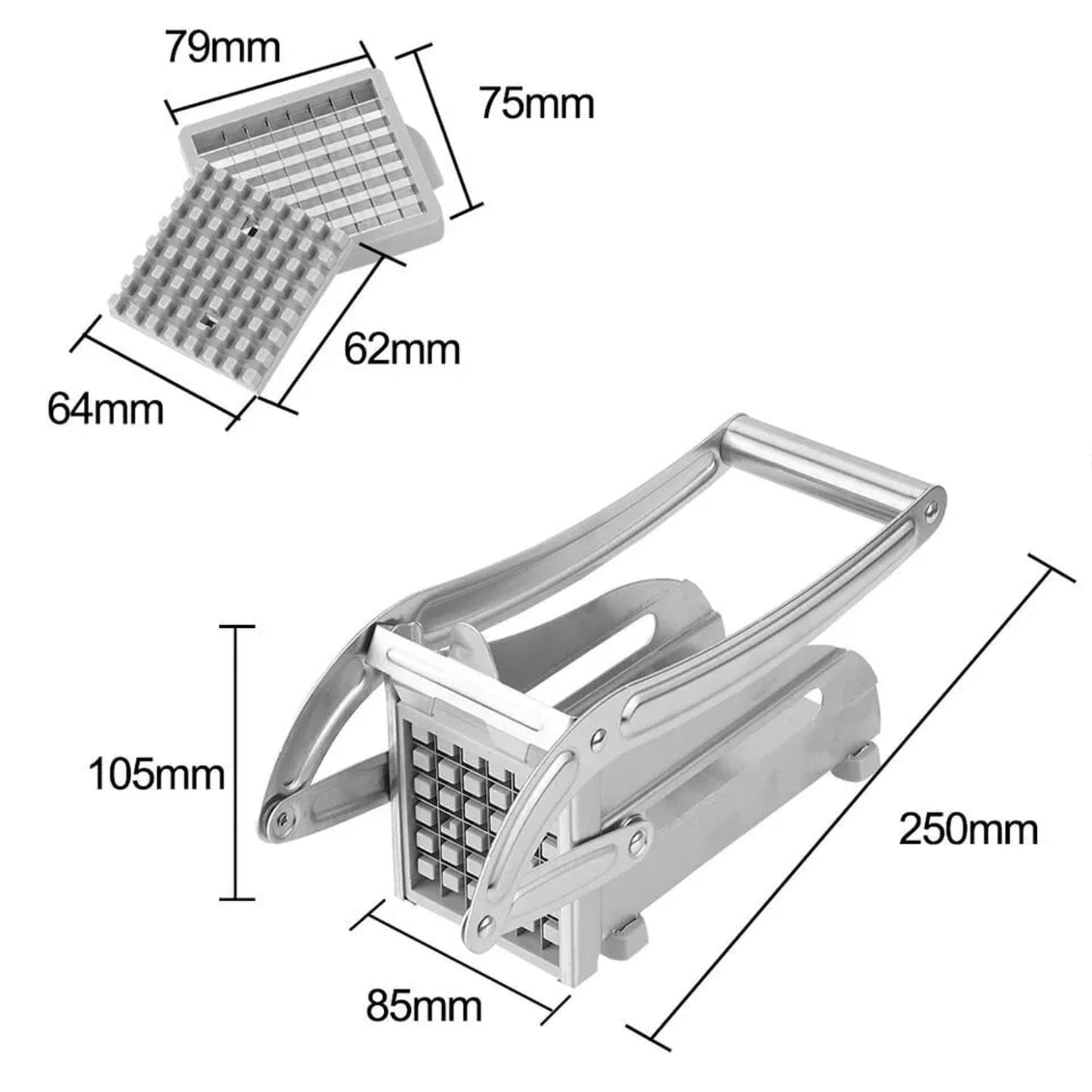 French Fries & Potato Chips Cutter Machine with Blade signaturekarts