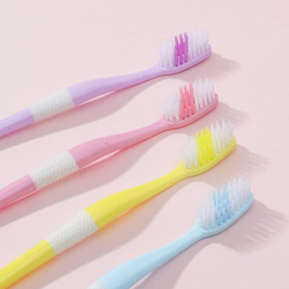2-in-1 Tooth Brush Tongue Scraper, Soft Bristle & Long Handle (8Pcs) Soft Toothbrush signaturekarts