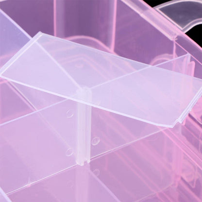 Versatile 18-Grid 3-Layer Transparent Plastic Organizer Box signaturekarts