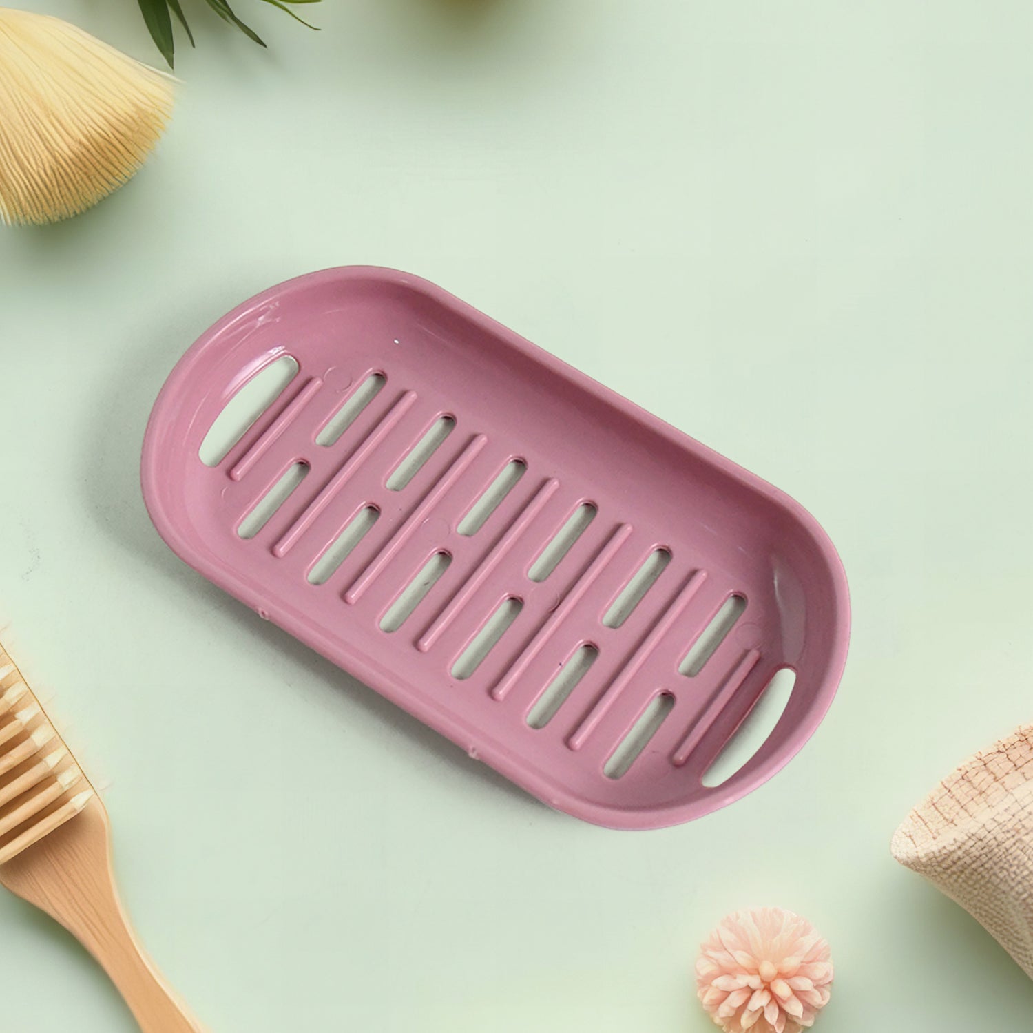 Multipurpose Plastic Soap Dish with Transparent Dust-Proof Lid, Sabudani (1 Pc) Signature kart