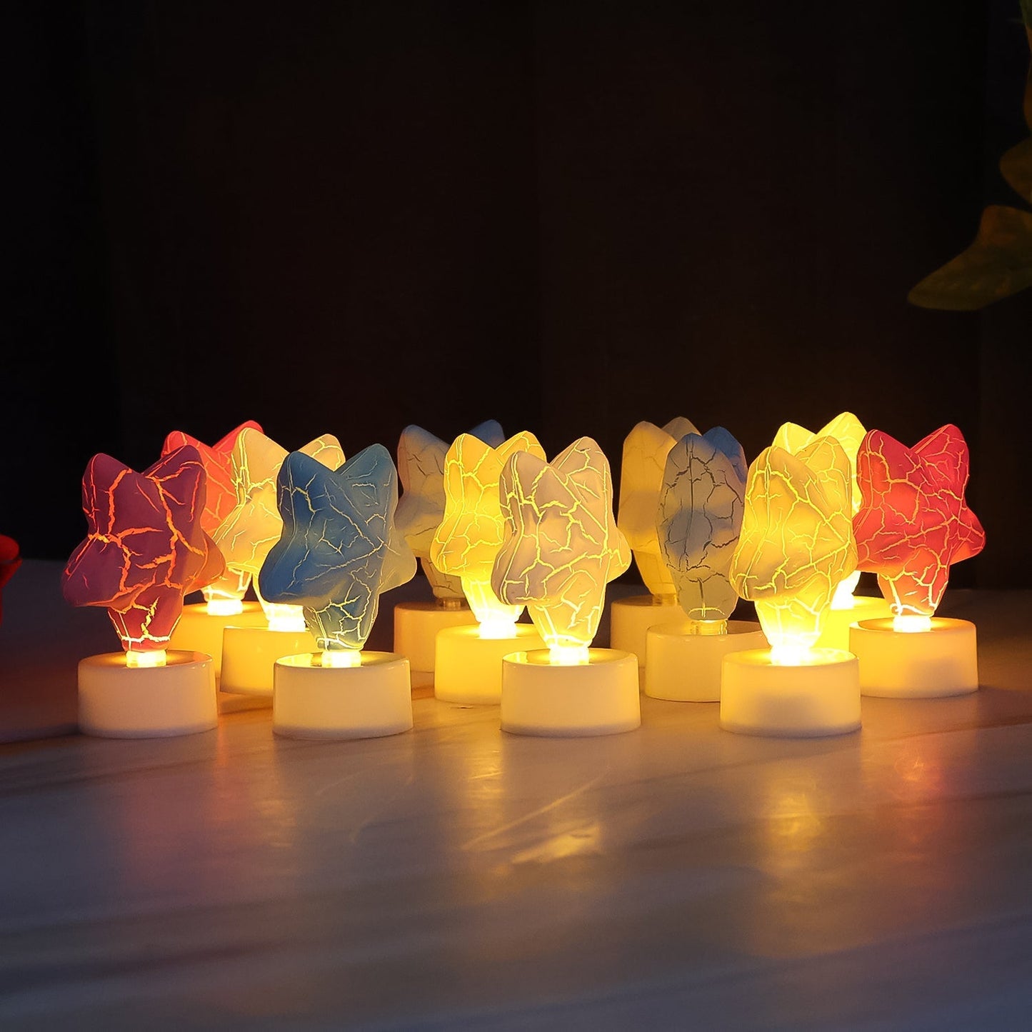 Star Shape Decorative LED Tealight Candles (12 Pc) signaturekarts