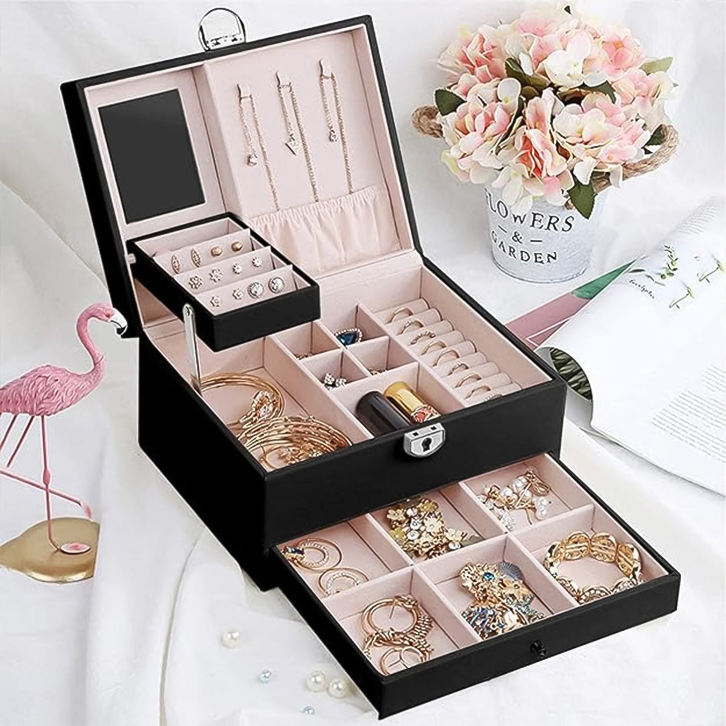 Multi-Layer Jewellery Organizer Box - (1 Pc) signaturekarts