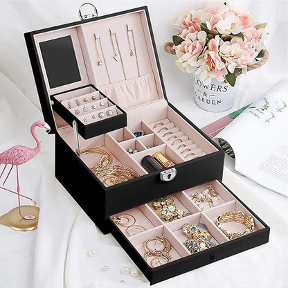 Multi-Layer Jewellery Organizer Box - (1 Pc) signaturekarts