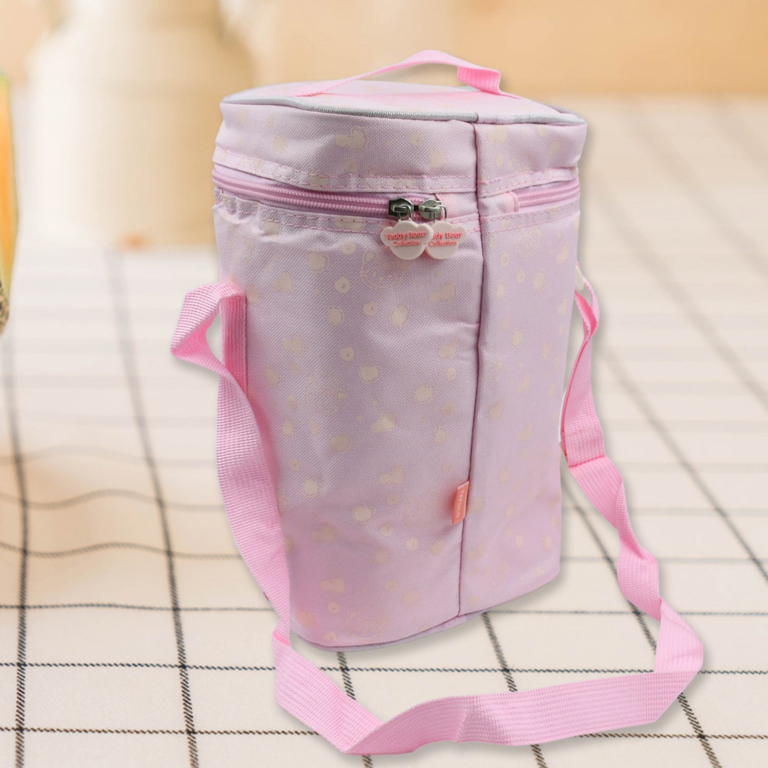 Cute Animal Zip Lunch Bag with Adjustable Strap – Reusable & Durable (1 Pc) signaturekarts