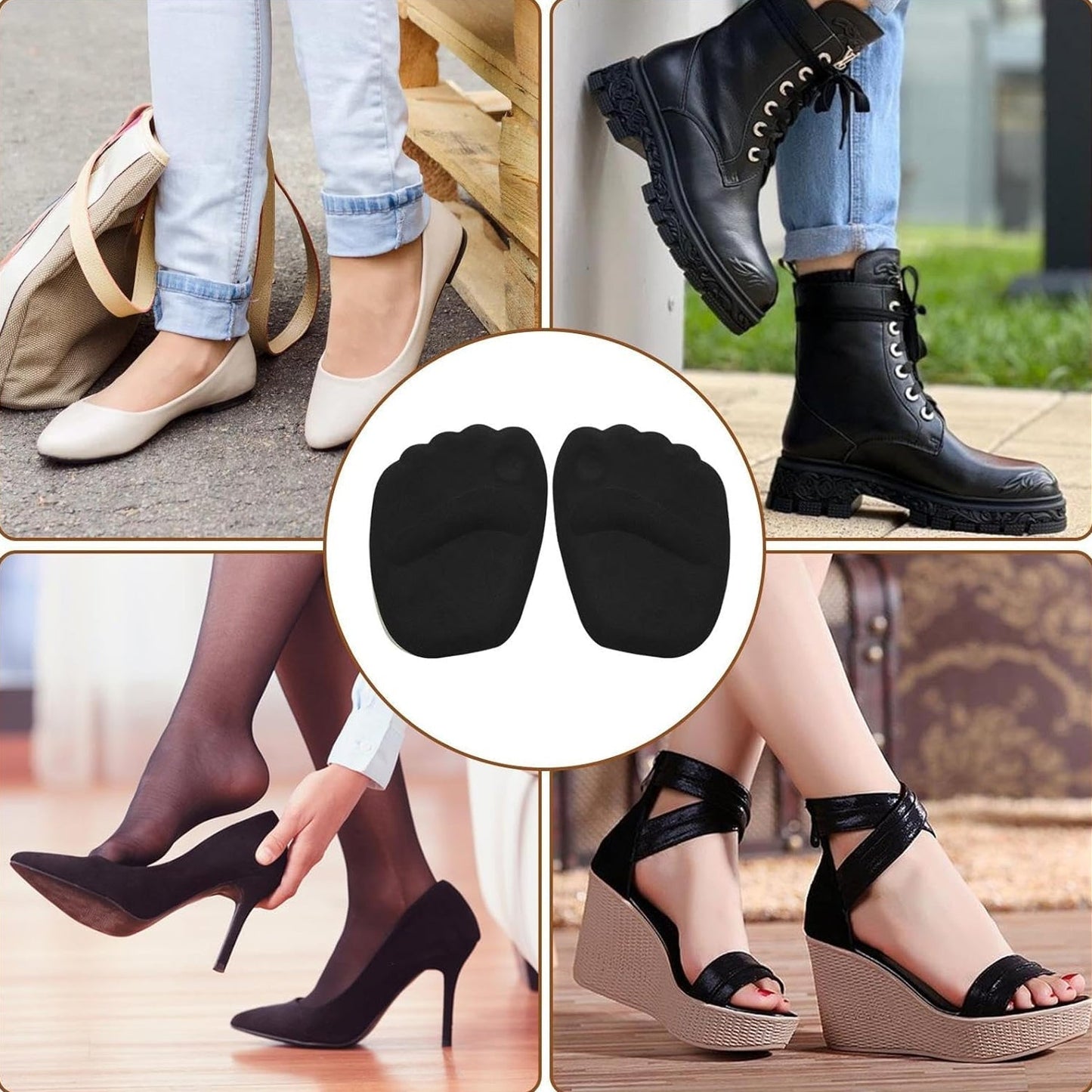 High Shoe Heel Cushion Inserts Non Slip Prevent Calluses Insole Pads (1 Pair) Signature kart