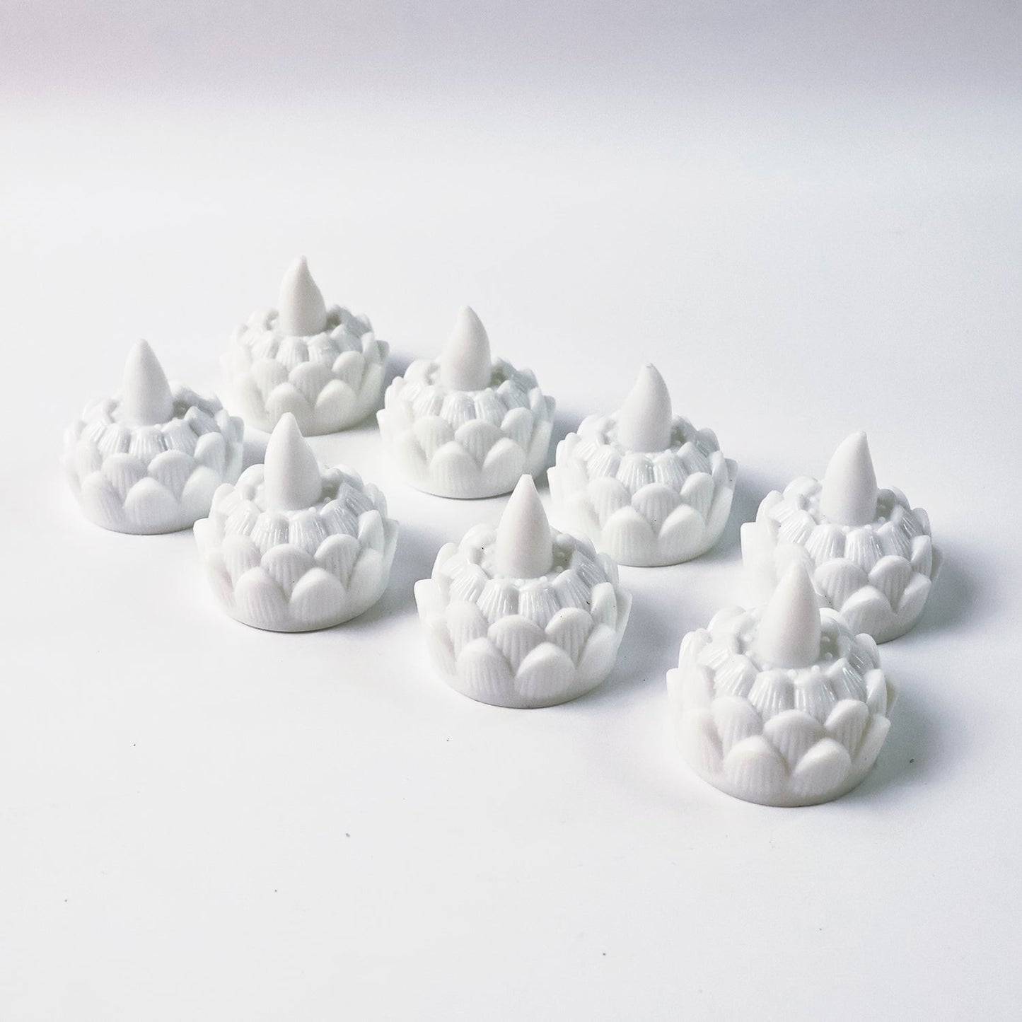 Lotus Shaped LED Flameless Tealight Candles - (8 Pc) signaturekarts