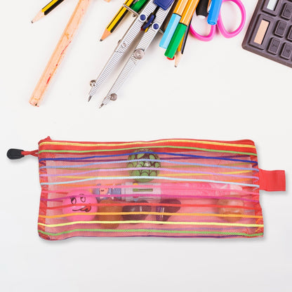 Transparent Zippered Nylon Mesh Multi Purpose Pouch / Purse Signaturekarts