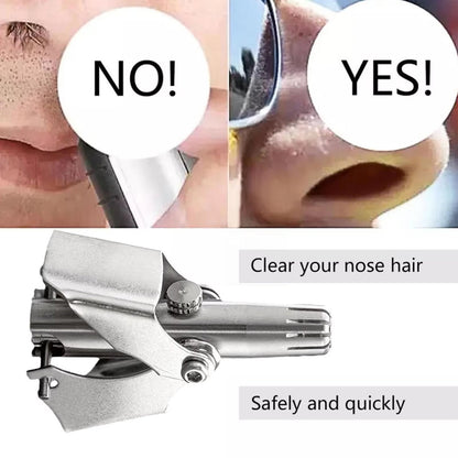Nose Hair Clipper, Stainless Steel Hair Remover (1 Pc / With Brush & Plastic Case) Signaturekarts