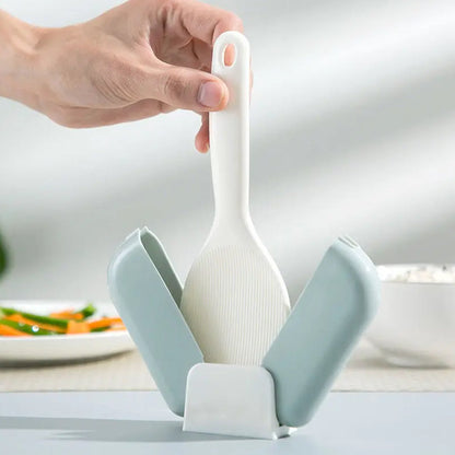 Automatic Open & Close Kitchen Rice Spoon Holder with Dust Cover signaturekarts