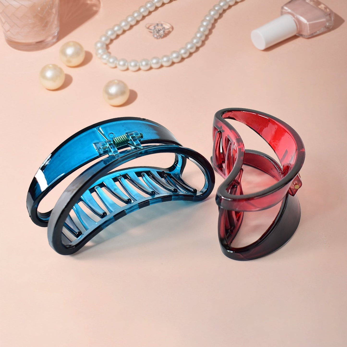 Plastic Hair Clamp Grip, Simple Matte Hair Barrette Clamp (1 Pc) Signature kart