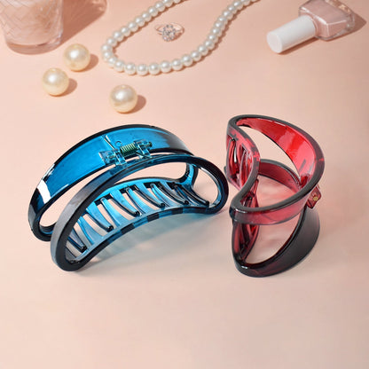 Plastic Hair Clamp Grip, Simple Matte Hair Barrette Clamp (1 Pc) Signature kart