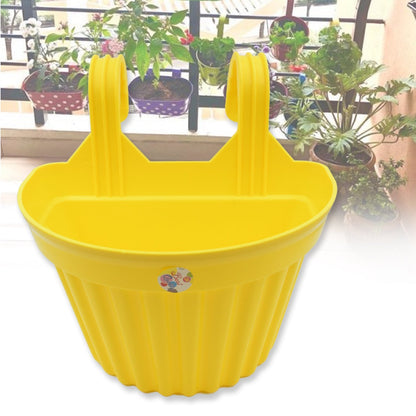 Multicolor Hanging Plastic Planters Orchid Relling , For Plantation,(1pc) signaturekarts