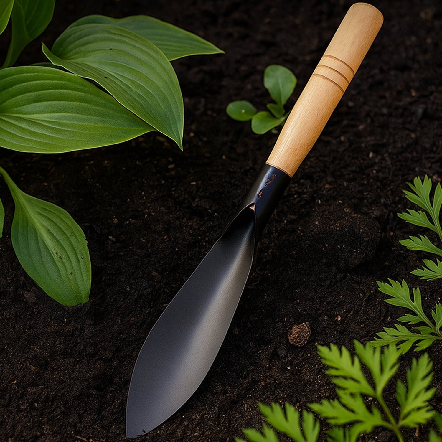 Heavy Duty Gardening Trowel with Wooden Handle (1 Pc) signaturekarts