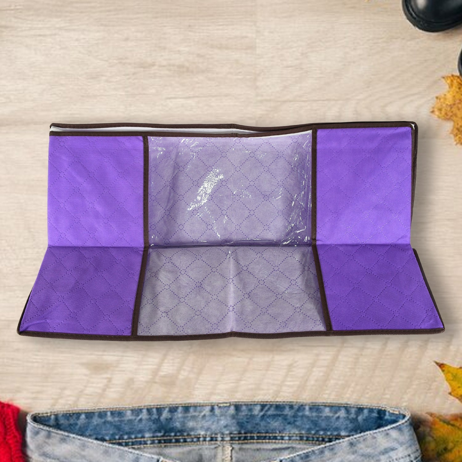 Clothing storage bag zipper, non-woven storage bag storing the clothes and sarees Signaturekarts