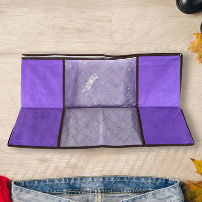 Clothing storage bag zipper, non-woven storage bag storing the clothes and sarees Signaturekarts