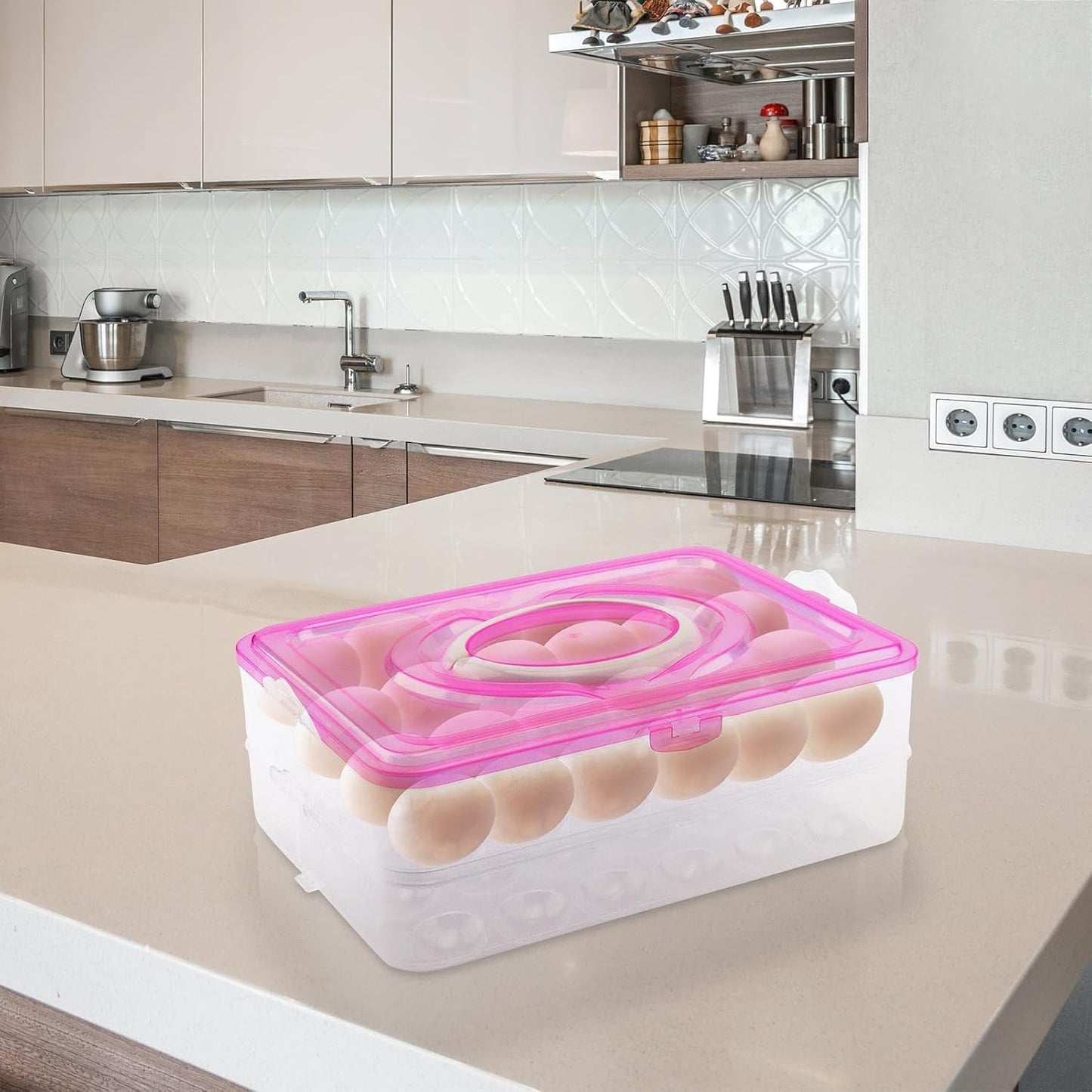 Double Layer 24 Grid Egg Storage Box for Egg Storage Container Your Brand