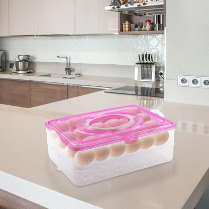 Double Layer 24 Grid Egg Storage Box for Egg Storage Container Your Brand