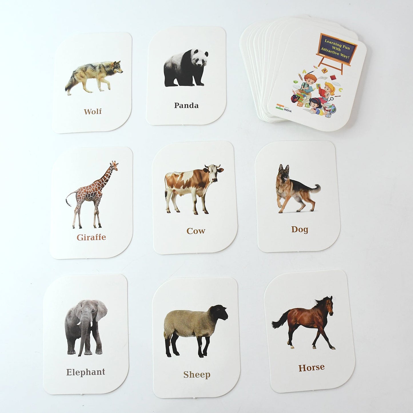 Kidkraft 32-Piece Animal Flash Cards Set Signature kart